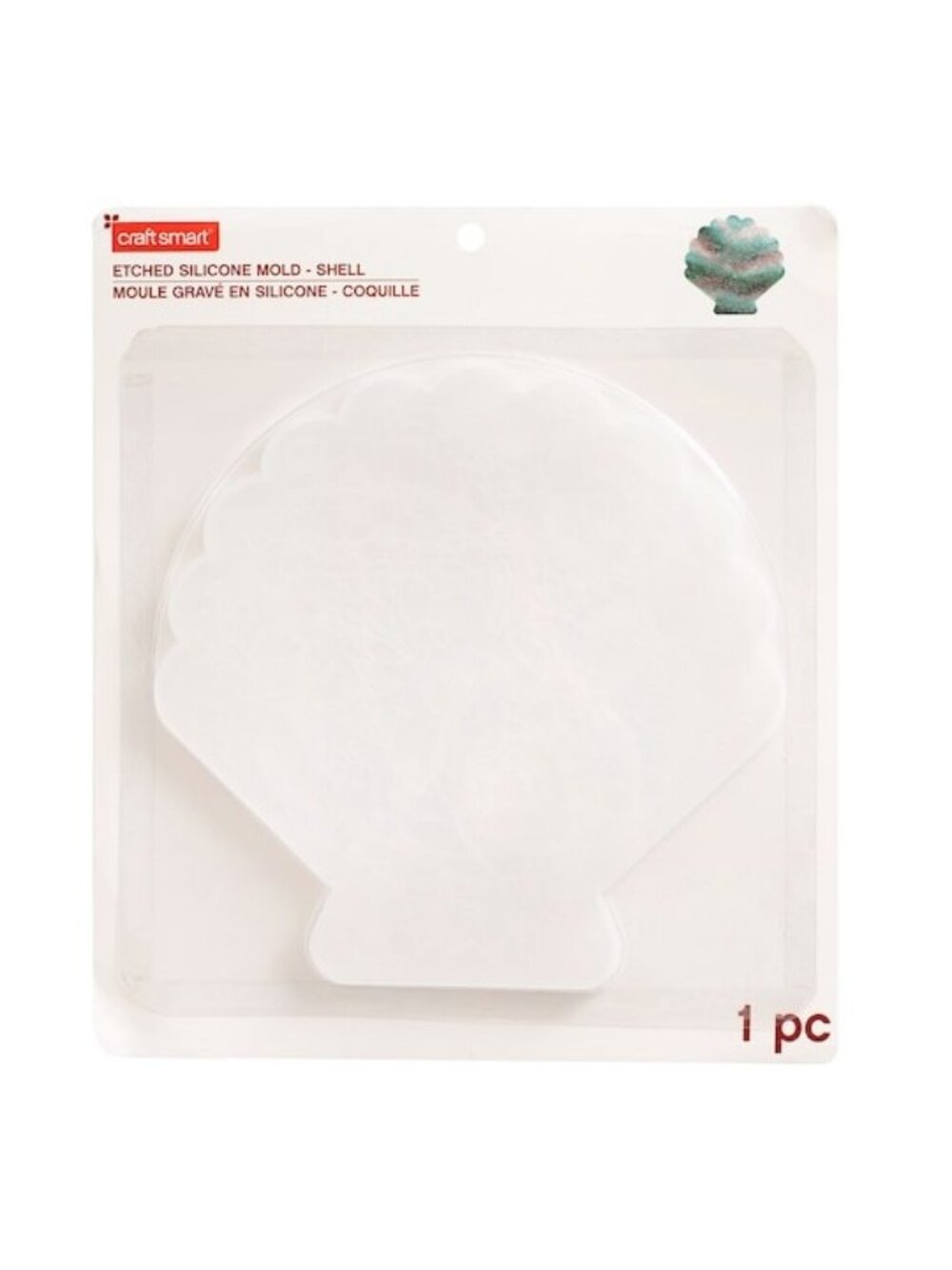 Craftsmart Etched Silicone Mold - Shell Design 1 Pc Ideal For Resin Art Projects